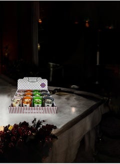 BABAZAM BABAZAM Set of 12 Scented Candle with Pleasant Odor Fragrant Candles in Glass Cup with Flower Petals Gift Box Perfect Addition to Home Wedding Party Décor and Gifting 4 Colors  - Image 4