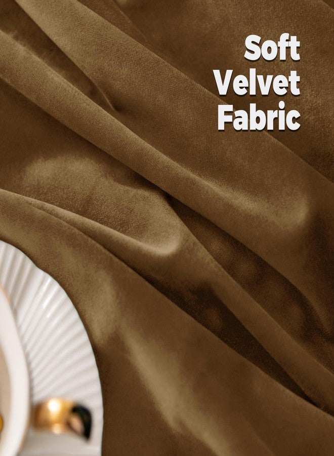 BGment ستائر مخملية بنية برونزية من بي جي إم تي لغرفة النوم، ستائر معتمة، عازلة للحرارة، تقلل الضوضاء، مزودة بحلقات خلفية وجيب للعمود، ألواح نوافذ لغرفة المعيشة، طقم من لوحتين. - Image 5