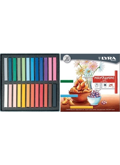 Lyra Polycrayons Soft - Powder Pastel Paint 24 Colors 