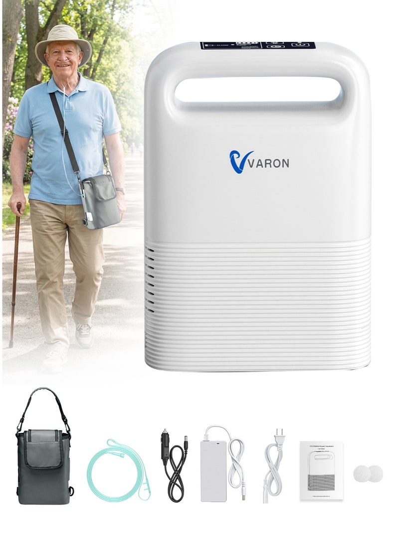 Varon Portable Oxygen Concentrator, 93% Oxygen Care, Oxygen Portable Machine with Rechargeable Battery for Home and Travel Use - Image 1