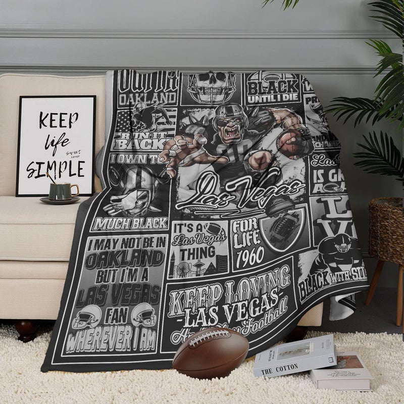 BTHRRW Football Throw Blanket Football Team Color 60"x50" Fan Gifts for Men Women Sport Blanket Sofa Bed Couch Living Room. - Image 3