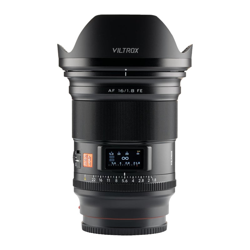 VILTROX 16mm F1.8 f/1.8 Pro Level FE Full Frame Wide Angle Autofocus Lens with LCD Screen Compatible with Sony E-Mount Mirrorless Cameras Alpha a7 a7II a7III a7R a7RII a7RIII a7RIV a7S a7SII a9 a7C - Image 1