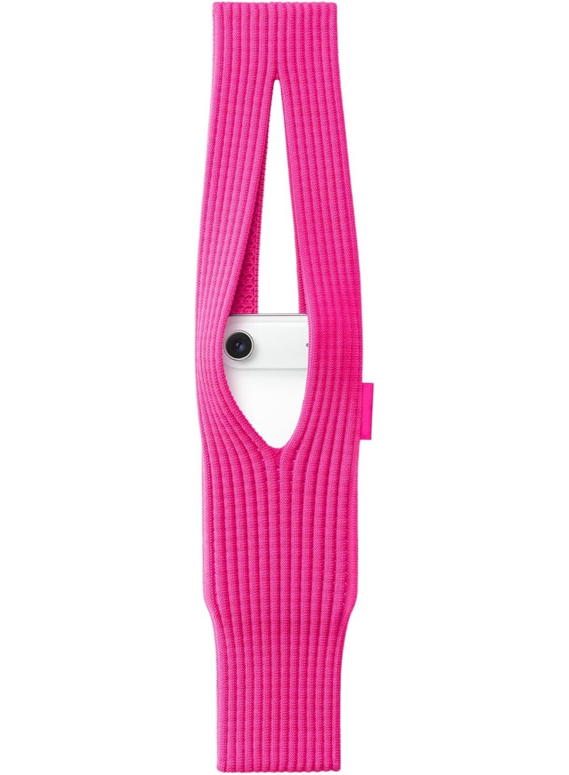 ELTRAZONE iPhone Pocket 80cm Single-Shoulder Phone Pocket Mini Short Strap Accessory for All Variants, Lightweight Hands-Free Phone Holder with Adjustable Cord for Daily Use (Pink) - Image 1