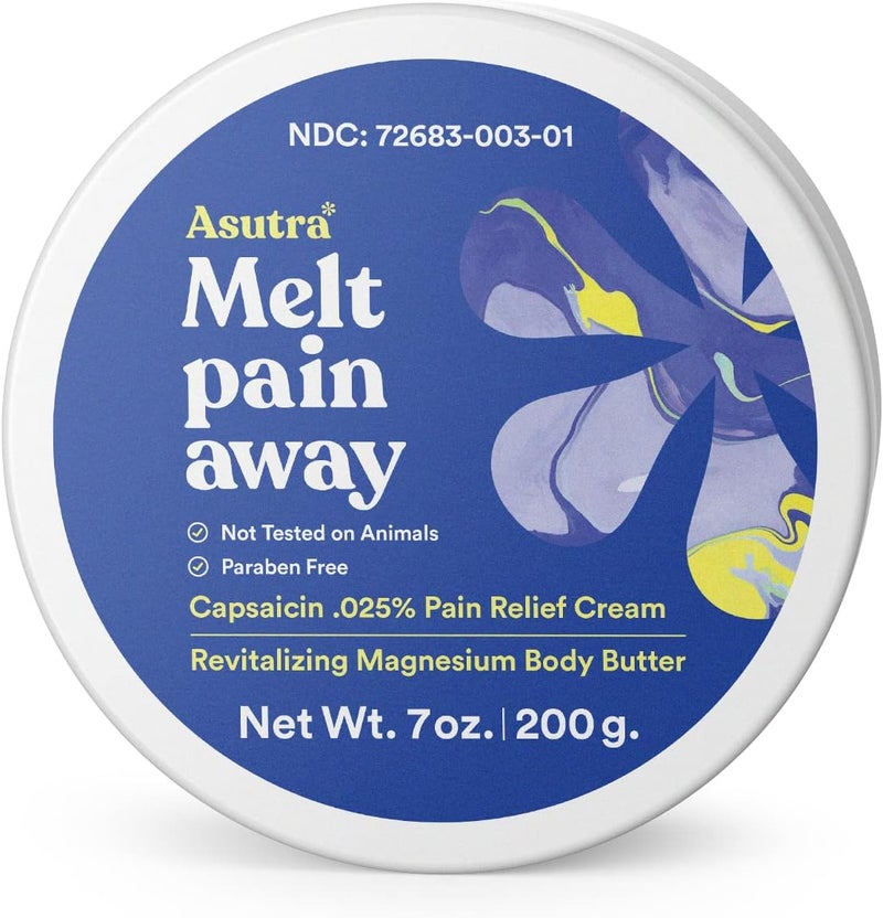 ASUTRA Magnesium Body Butter Lotion with Capsaicin 7 oz  Warming Sensation Temporary Relief from Muscle Discomfort and Soreness Shea Butter  Almond Oil Moisturizer PremiumQuality Magnesium