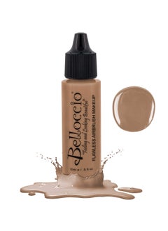 Belloccio's Professional Cosmetic Airbrush Makeup Foundation 1/2oz Bottle: Latte- Medium with Golden, Peachy Undertones