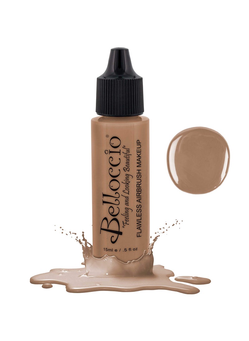 Belloccio - Belloccio's Professional Cosmetic Airbrush Makeup Foundation 1/2oz Bottle: Latte- Medium with Golden, Peachy Undertones - Image 1