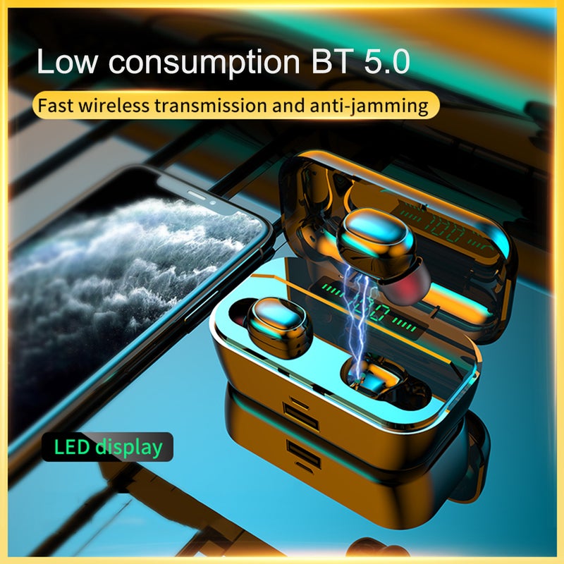 docooler G6S LEDs Digtal Display Bluetooth Wireless In-Ear Earphone White - Image 4