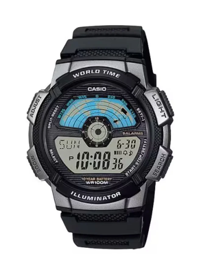CASIO Men's Resin Digital Watch AE-1100W-1A - 43.7 mm
