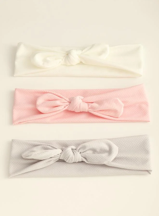 Take Two Set of 3 - Solid Bow Elastic Headband