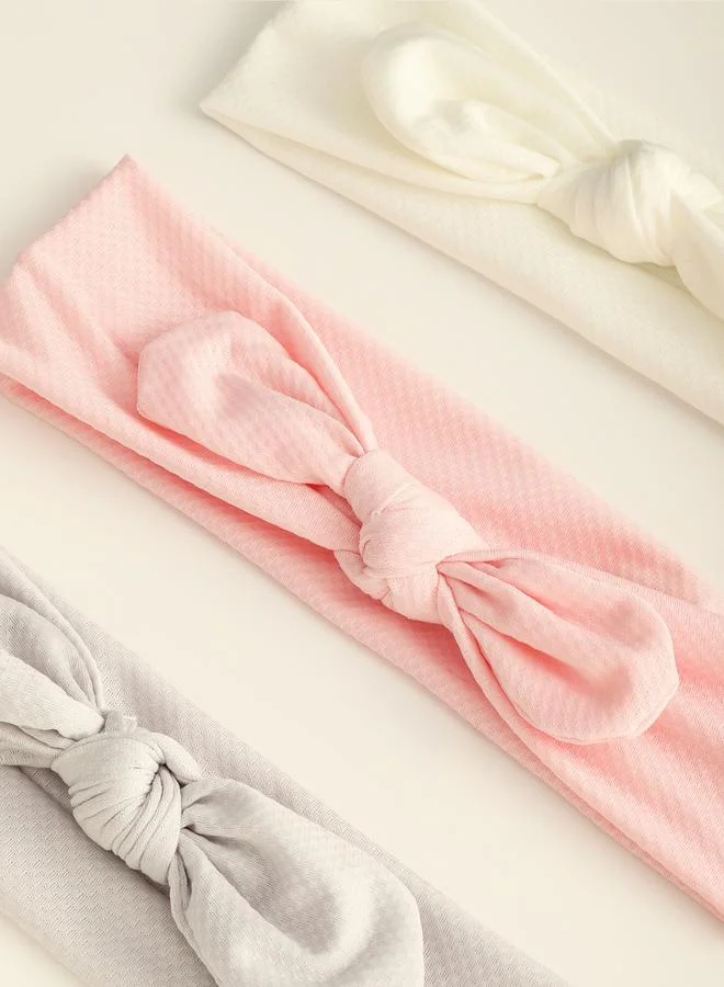 Take Two Set of 3 - Solid Bow Elastic Headband