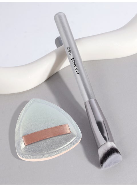 Concealer Makeup Brush and Makeup Sponge, Face Brush for Eye Cream and Concealer, Covers Blemishes, Imperfections and Dark Circles