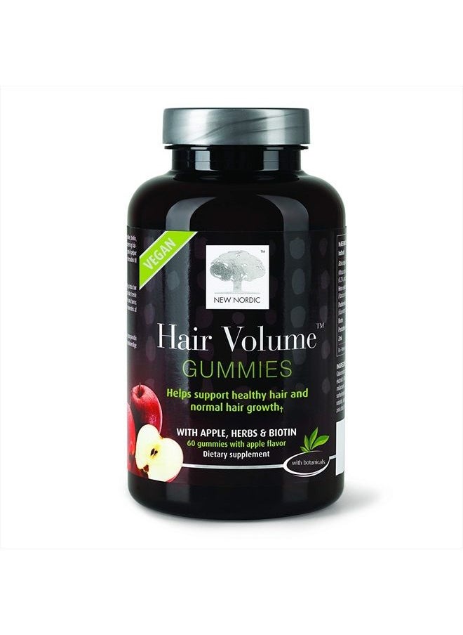 New Nordic - Hair Volume Gummies | with Biotin to Support Hair Skin & Nails | Vegan | for Men and Women | 60 Count (Pack of 1) - Image 1