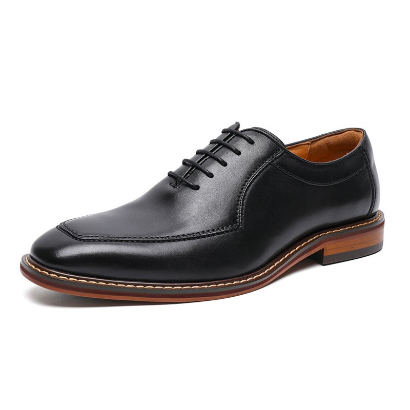 Genuine Leather Mens Dress Shoes Oxford Handmade Black 