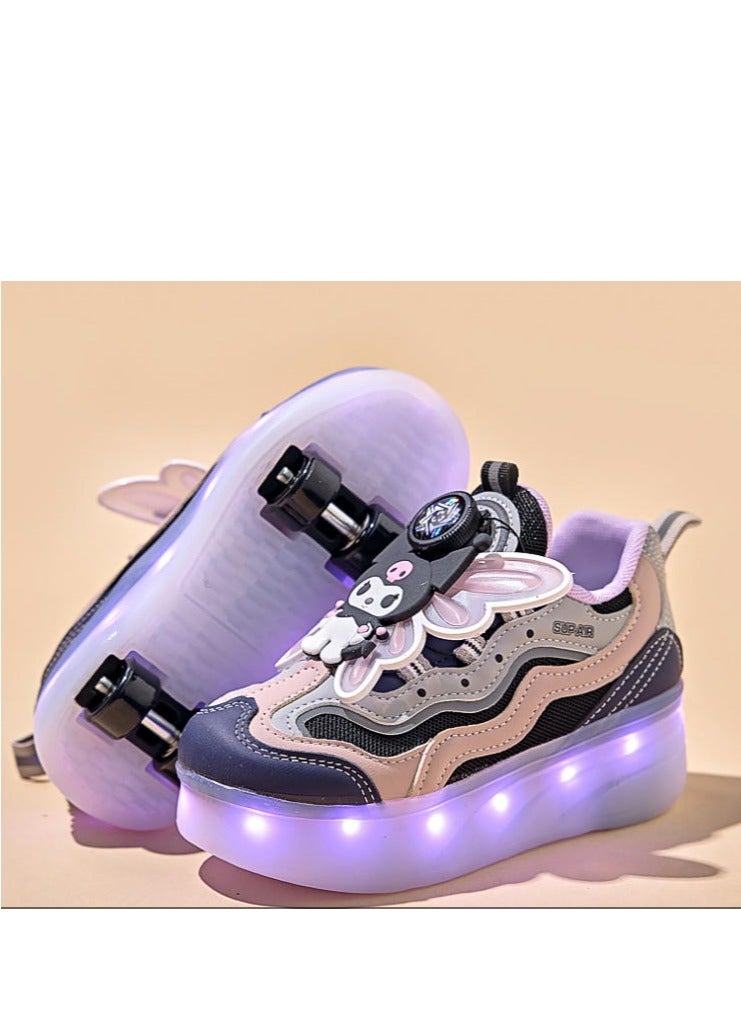 Loquat Glowing Shoes-Children's Cute Double Wheel Flash Skating Shoes - Image 4