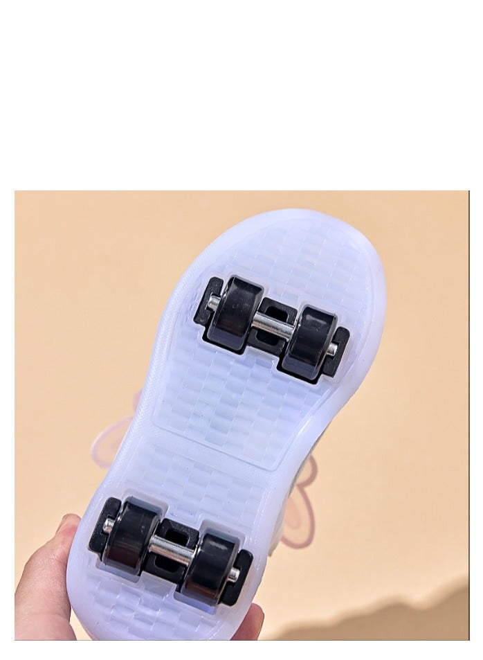 Loquat Glowing Shoes-Children's Cute Double Wheel Flash Skating Shoes - Image 5