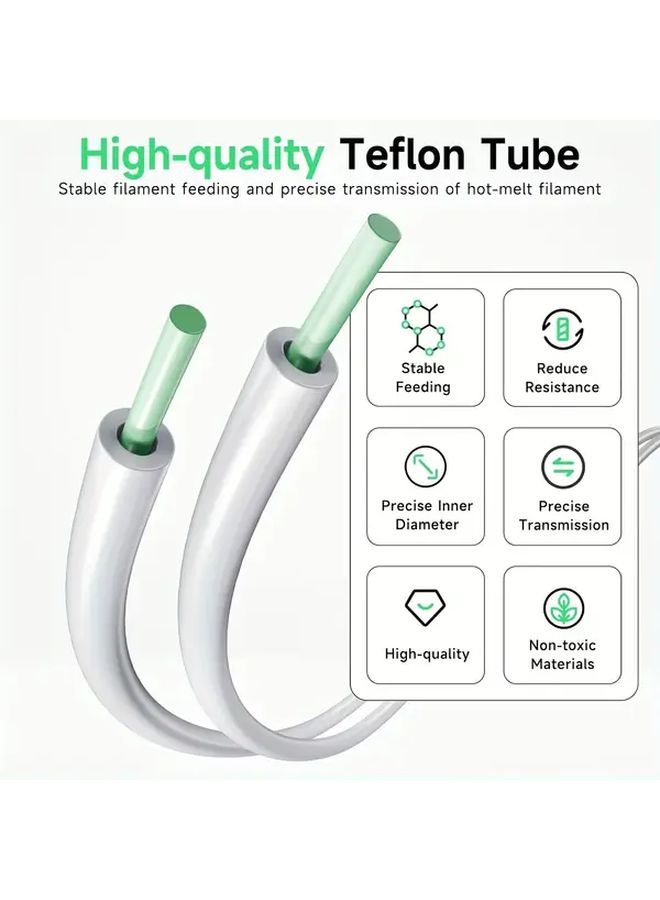 3D Printer PTFE Tube Bowden Extruder 1.75mm ID2 5mm OD4mm 157 48 Inch White 1 Pcs Filament Guide Pipe for Bambu Lab P1P AMS A1 Mini Creality K1 K1 Max Ender 3 V3 V3 KE V3 SE - Image 4