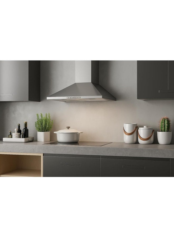 فابر Kitchen Cooker Hood, 90 cm Wall-Mount, 380 m³/h Suction Power, 3-Speed, LED Lighting, Stainless Steel, Made in Italy ( VALUE PB X A90 ) Wall Fixed 145 W 320.0557.540 Stainless steel - Image 2