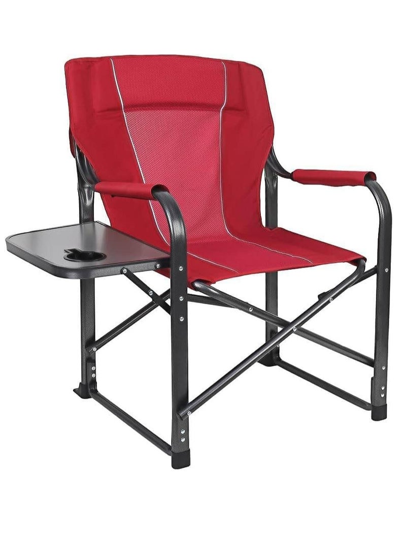 GO2CAMPS Premium Heavy-Duty Director Camping Chair with Foldable Side Table | Built-In Cup Holder Outdoor Chair for Camping, Hiking, Picnic, Fishing, Beach, Tailgating and Backyard Lounging and Events - Image 1