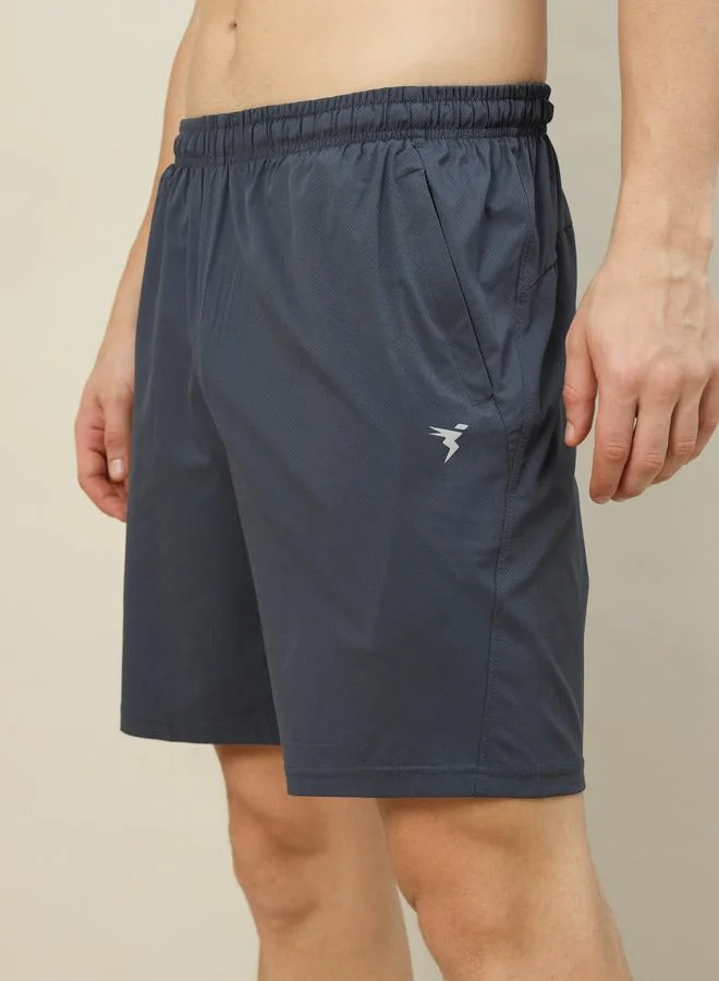 Technosport Solid Relaxed Fit 2-Way Stretch Shorts by Styli