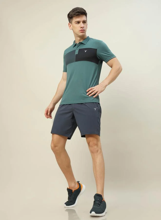 Technosport Solid Relaxed Fit 2-Way Stretch Shorts by Styli
