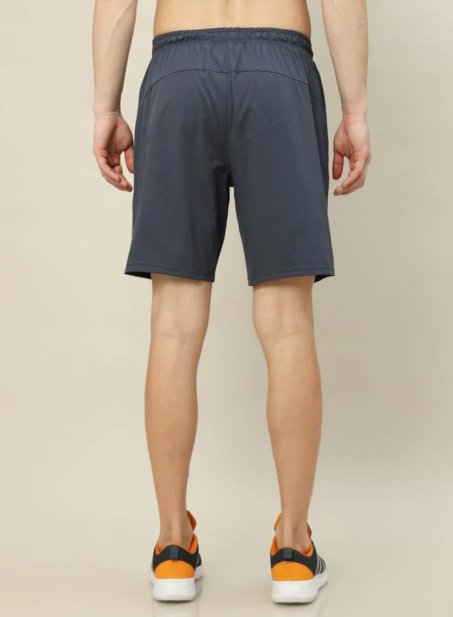 Technosport Solid Relaxed Fit 2-Way Stretch Shorts by Styli