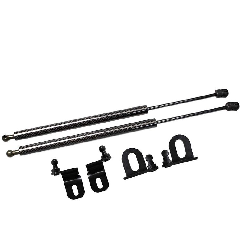 TSUBASA Lift Supports for Mitsubishi Evolution X EVO 10 CZ4A 20082015 Front Bonnet Hood Modify Carbon Fiber Gas Charged Shock Dampers Spring Struts Bar 2 PCS Black Carbon Fiber