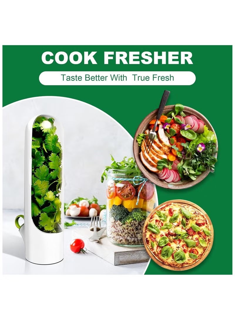 حافظة تخزين للاعشاب فاخرة للحفاظ على الاعشاب طازجة في الثلاجة لمدة 2 او 3 اسابيع مناسبة للكزبرة والنعناع والبقدونس والهليون - Image 2