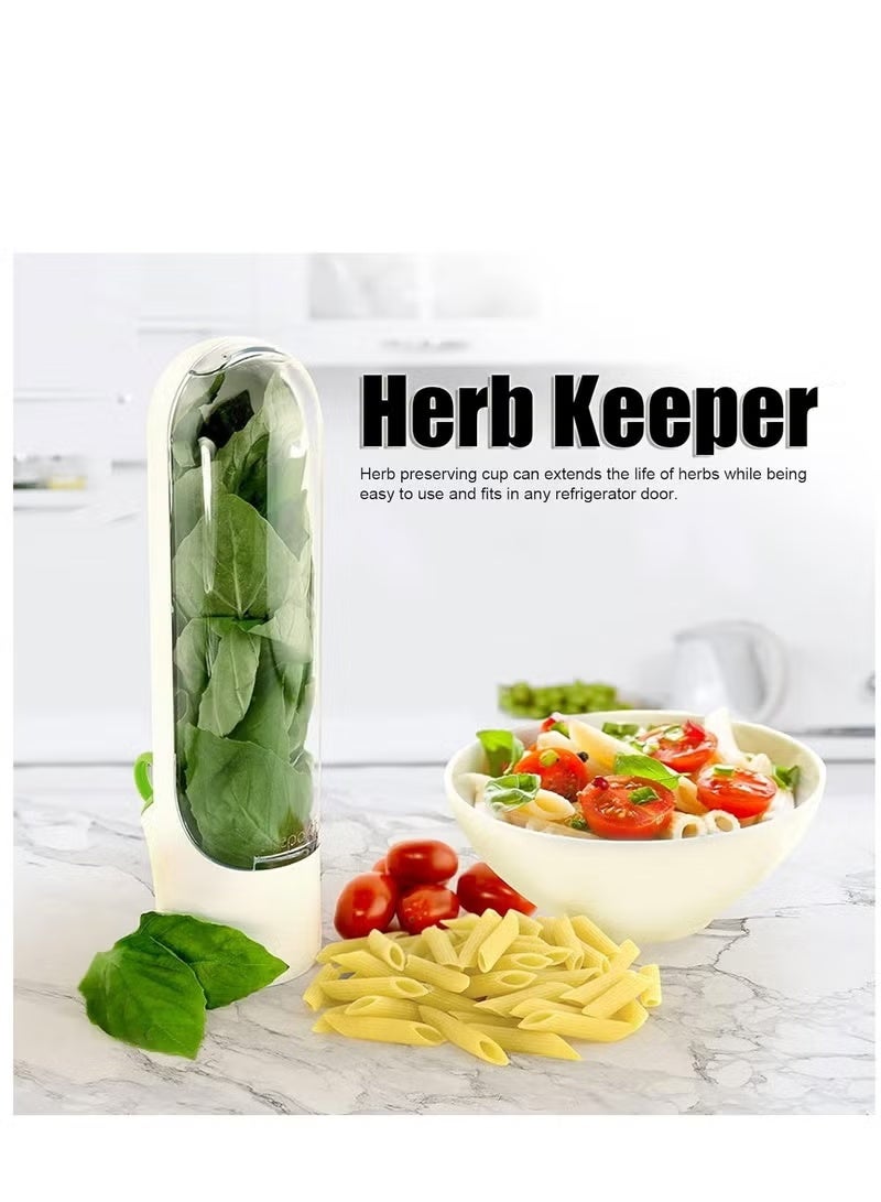 حافظة تخزين للاعشاب فاخرة للحفاظ على الاعشاب طازجة في الثلاجة لمدة 2 او 3 اسابيع مناسبة للكزبرة والنعناع والبقدونس والهليون - Image 3