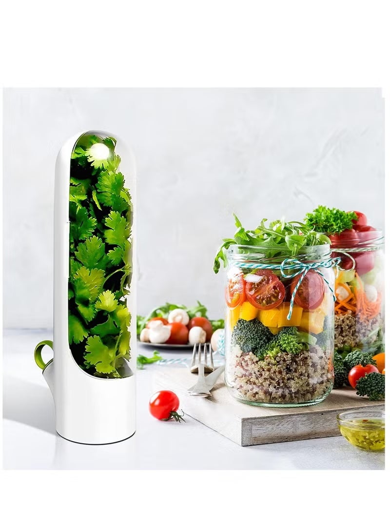 حافظة تخزين للاعشاب فاخرة للحفاظ على الاعشاب طازجة في الثلاجة لمدة 2 او 3 اسابيع مناسبة للكزبرة والنعناع والبقدونس والهليون - Image 4