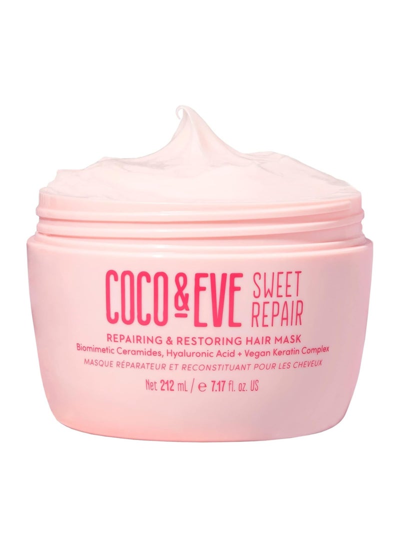 Sweet Repair Repairing and Restoring Hair Mask With Hyaluronic Acid Vegan Keratin to Repair Dry Damaged Hair Hydration and Shine 212ml