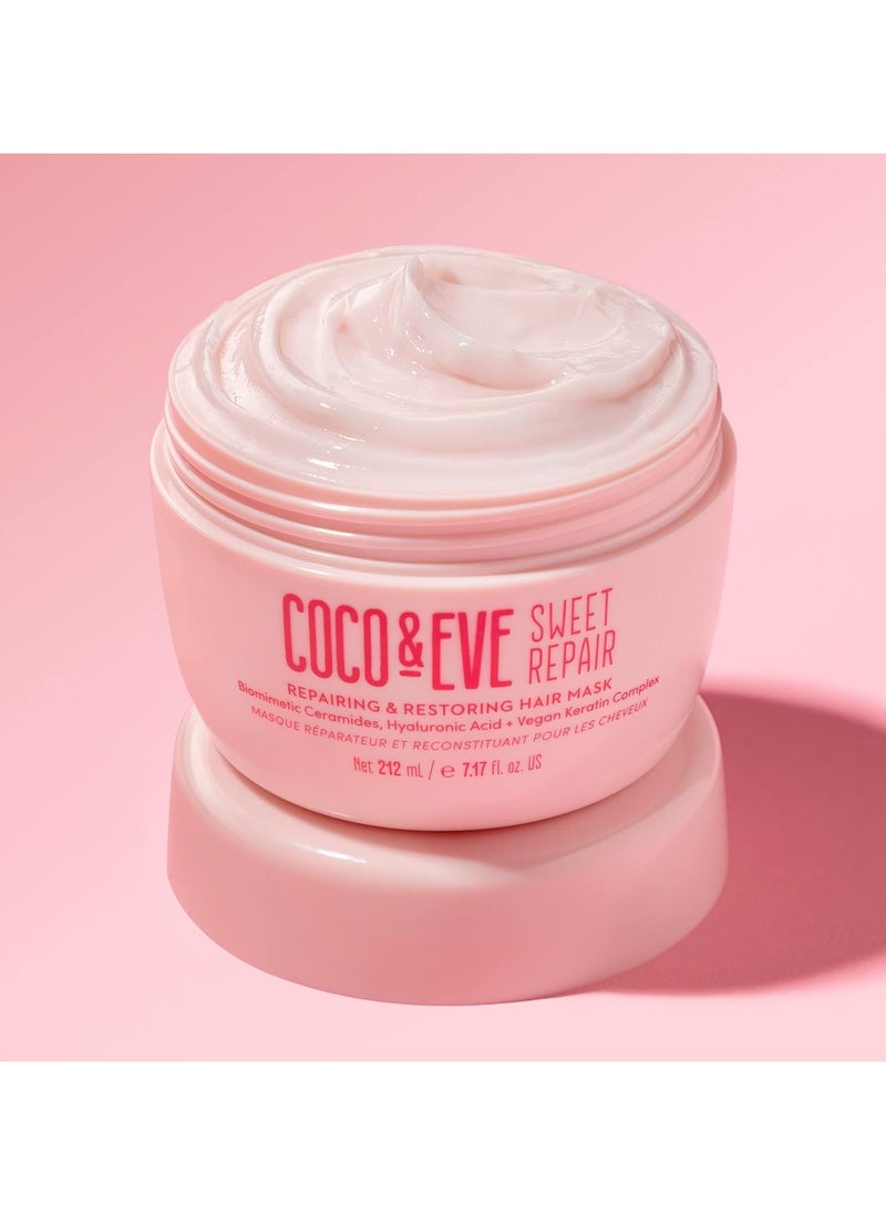 Sweet Repair Repairing and Restoring Hair Mask With Hyaluronic Acid Vegan Keratin to Repair Dry Damaged Hair Hydration and Shine 212ml
