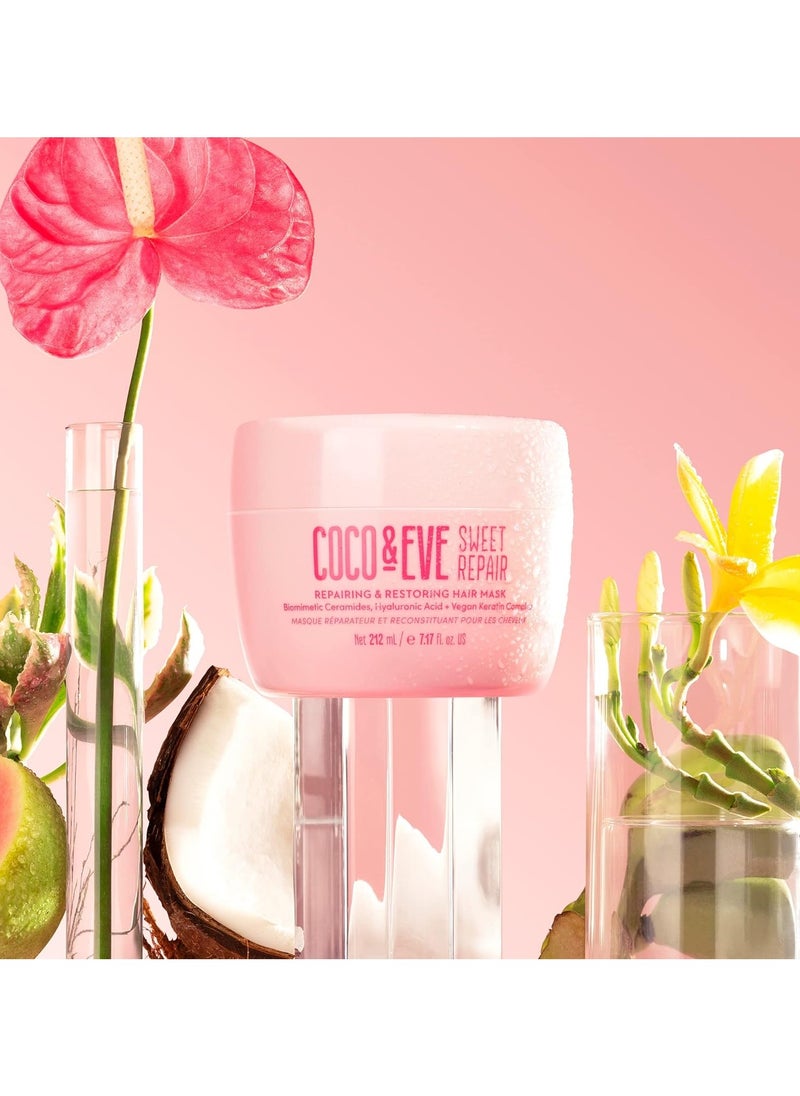 Sweet Repair Repairing and Restoring Hair Mask With Hyaluronic Acid Vegan Keratin to Repair Dry Damaged Hair Hydration and Shine 212ml