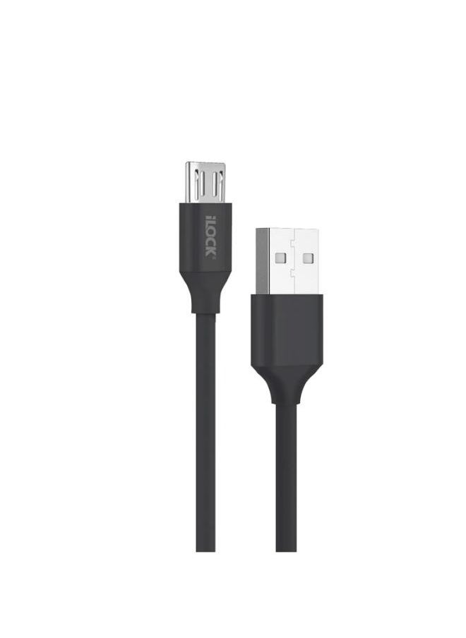 آي لوك - اي لوك كابل شحن ومزامنة | 1 متر | شحن سريع ومزامنة بيانات | تصميم متين من بلاستيك PVC (USB-A الى مايكرو، - Image 1