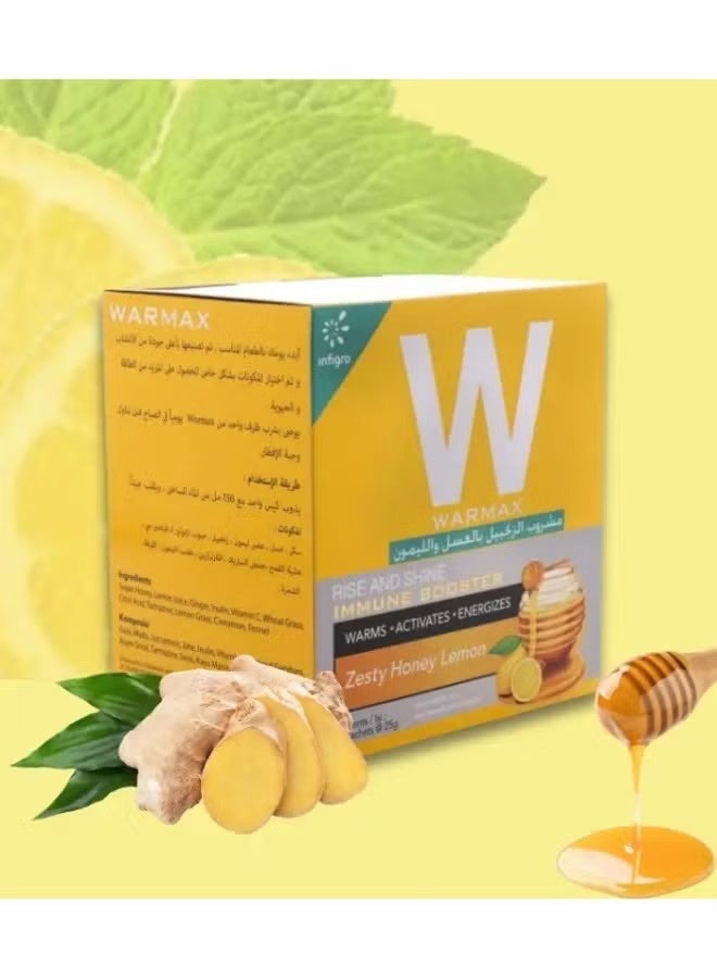 Warmax Ginger Honey & Lemon Drink 12 Sachets 25 g - Image 4