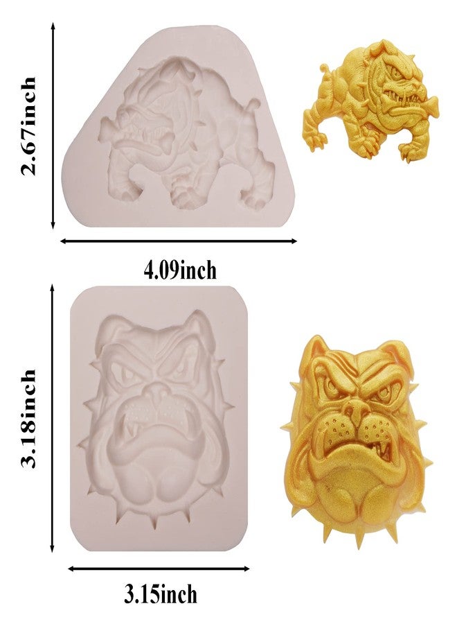 Xcake Lcook French Bulldog Silicone Fondant Molds 2 Pcs, DIY Handmade Epoxy Molds for Cake Decoration Chocolate Candy Gum Paste Sugar Craft Epoxy - Image 2