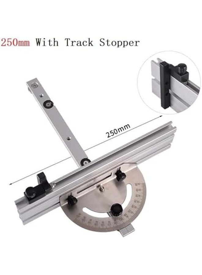 منشار طاولة النجارة مع مقياس الزاوية القابل للتعديل وقضيب التوجيه من الألومنيوم لقطع دقيق اللون ب - Image 3