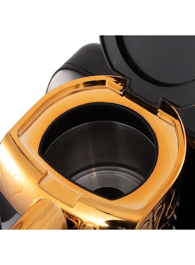 ماكينة صنع القهوة الأوتوماتيكية التركية أسود / ذهبي 1 لتر كوب مزدوج بطيء التحضير آلة صنع القهوة الأوتوماتيكية ذاتية التنظيف - Image 5