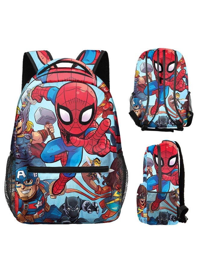 مارفل سبايدرمان على ظهره الحقائب المدرسية للمراهقين وطلاب المدارس الابتدائية الرجال والنساء الترفيه الرياضة على الظهر - Image 2