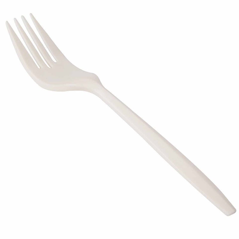 YASH VISION Disposable 6 Inch Forks Made of Corn Starch Compostable EcoFriendly Biodegradable in Natural Environment Ideal for Lunch Dinner 120 - Image 1