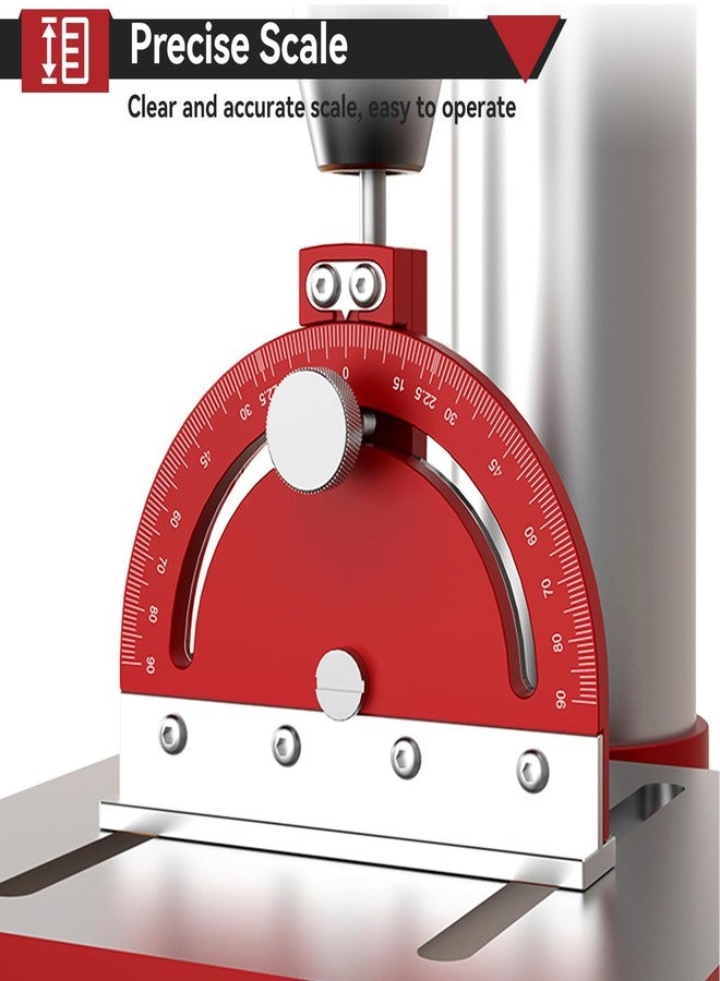 dcvbny Adjustable Multi-Angle Drill Press Protractor Square Guide,Precision Drill Bit Angle Finder from -85° to 85° for Drill Press Table - Red - Image 5