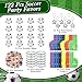 Maxdot 122 Pcs Soccer Party Favors Set Serve 12 Soccer Non Woven Goodie Bags Mini Face Stress Foam Finger Ball Keychain Bracelet Stickers for Kids Sports Birthday Party Supplies Gifts - Image 4