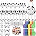 Maxdot 122 Pcs Soccer Party Favors Set Serve 12 Soccer Non Woven Goodie Bags Mini Face Stress Foam Finger Ball Keychain Bracelet Stickers for Kids Sports Birthday Party Supplies Gifts - Image 2