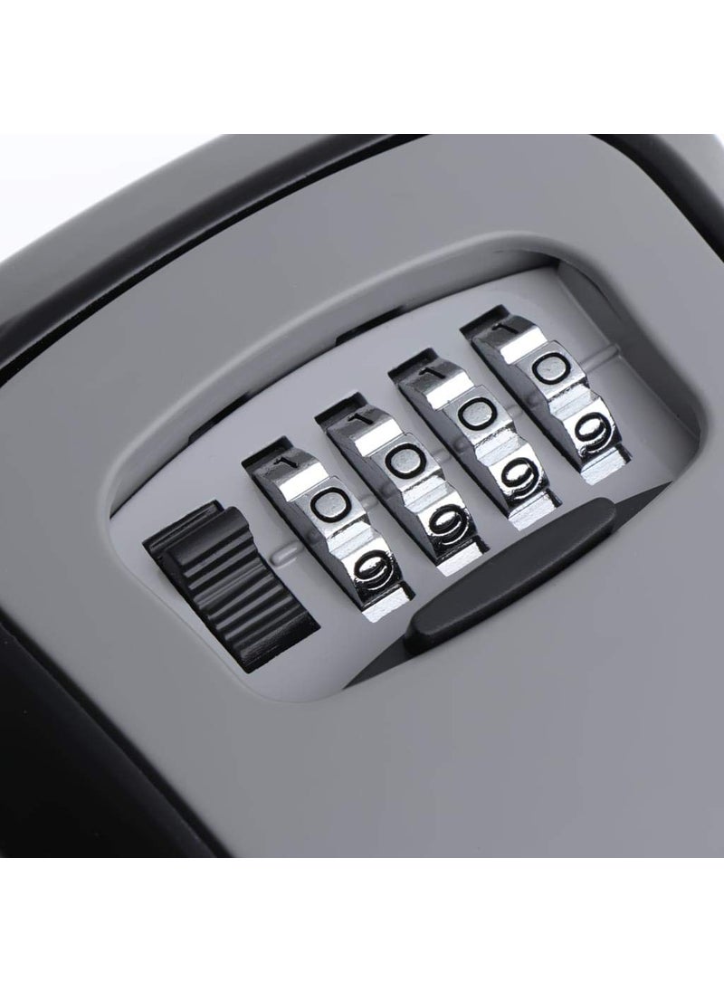 HRDR - HRDR Combination Key Safe Box Key Safe Lock Box Outdoor Storage Box with Code Combination Password Security Lock Black White - Image 1