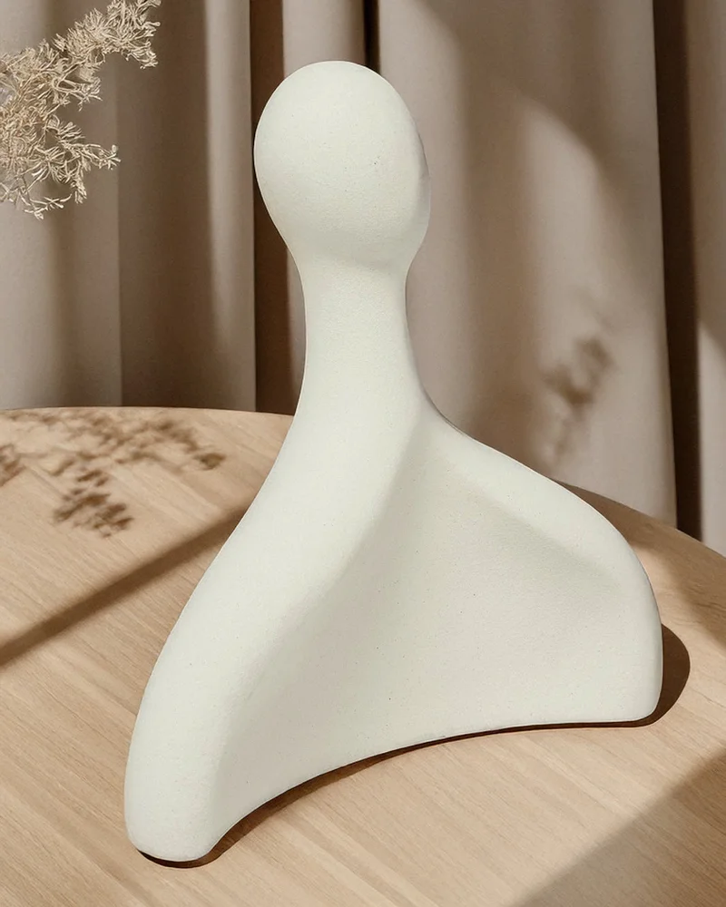 REDTAG Cream Textured Twin Ceramic Figurine