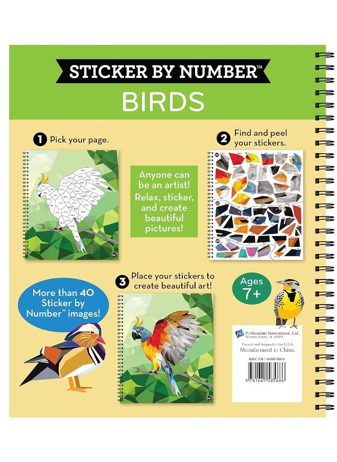 Brain Games - Sticker by Number: Birds (42 Images to Sticker)  - Image 3