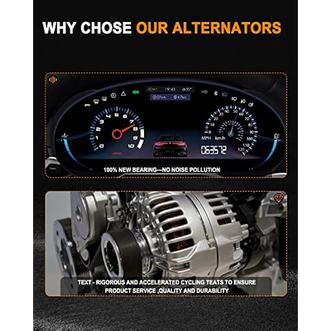 ASAPE New Alternator Fit for 2001-2004 for Chevrolet Tracker 2.5L, Replace OE 13950 - Image 4