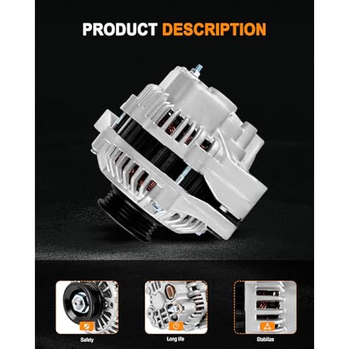 ASAPE New Alternator Fit for 2001-2004 for Chevrolet Tracker 2.5L, Replace OE 13950 - Image 2