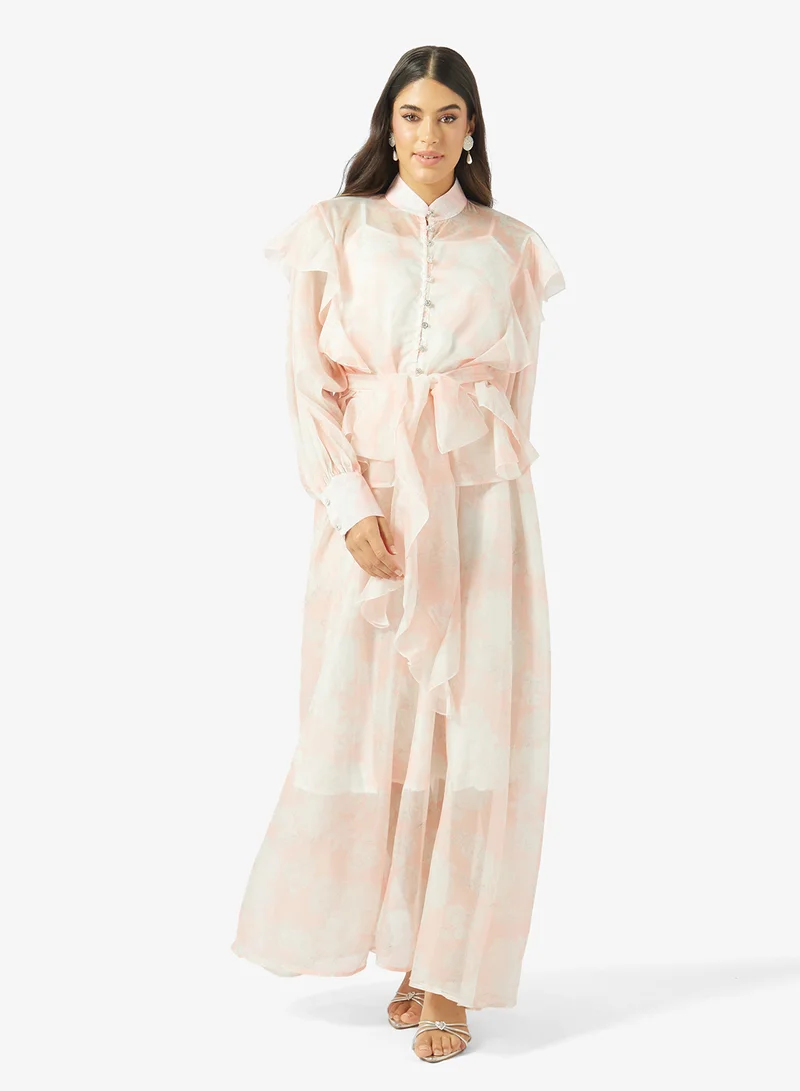 Khizana Printed Top & Skirt Set