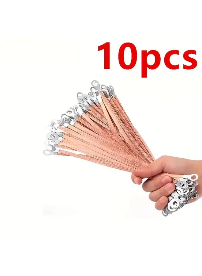 10pcs 8mm Copper Braided Grounding Wire For Distribution Box - Image 1
