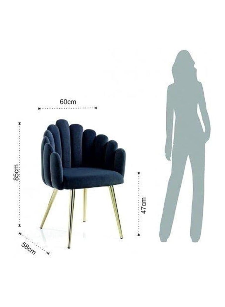 Poppins Home Poppins HOME Accent Chair Luxury Design Cozy Velvet Chair Saloon Chair Living Room Chair (Light Grey) - Image 2